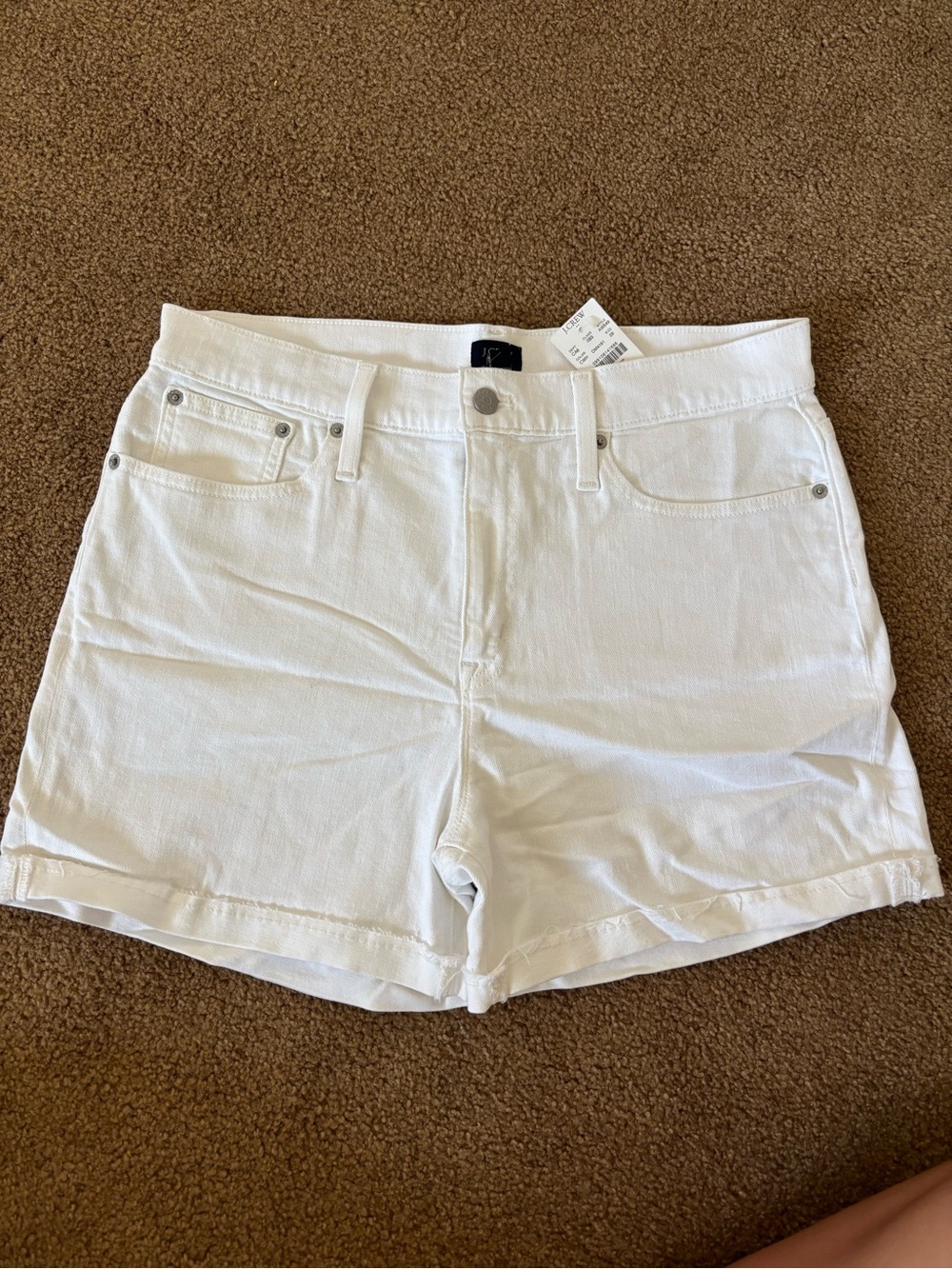 J. Crew White Denim High-Rise Shorts Womens 29